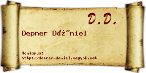 Depner Dániel névjegykártya
