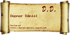 Depner Dániel névjegykártya